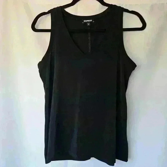 ✨Like New✨ Express Relaxed V-Neck London Tank, Black, Size XS - Picture 8 of 10